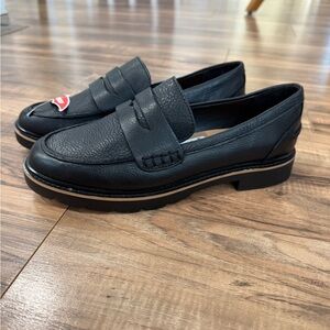 Blondo Black Leather Women's Loafers